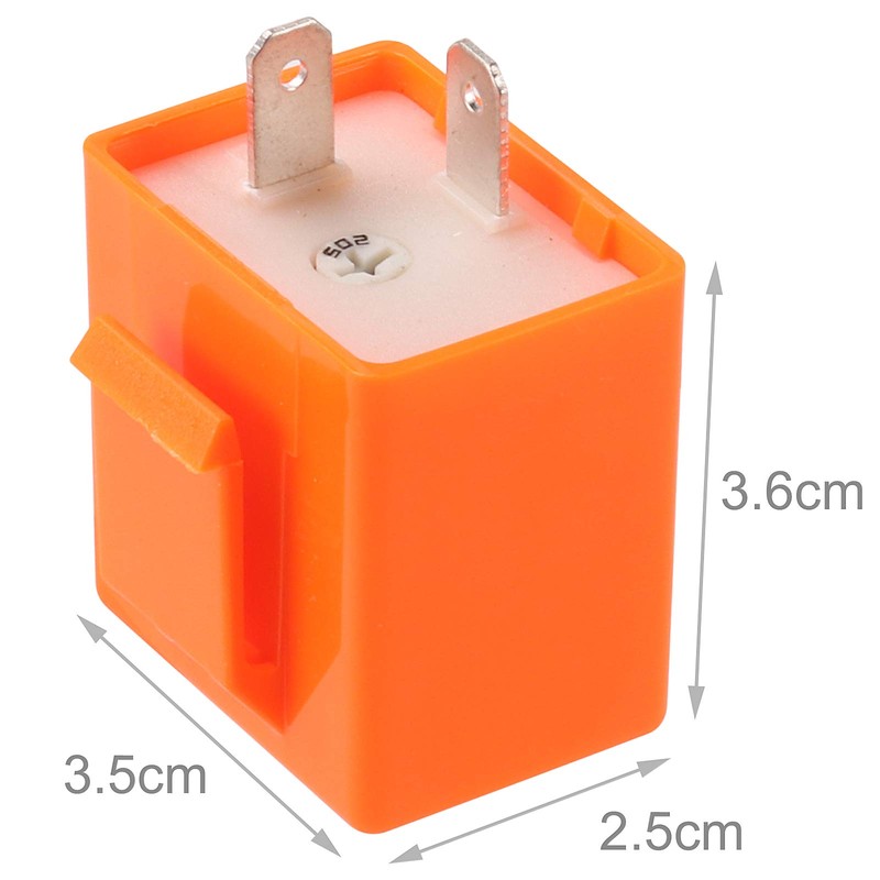 Kinstecks 2Pin Flasher Relay Speed Adjustable 12V Motorcycle Indicators LED