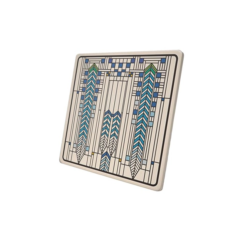 Frank Lloyd Wright's Ennis House IIII Design on 8" Square