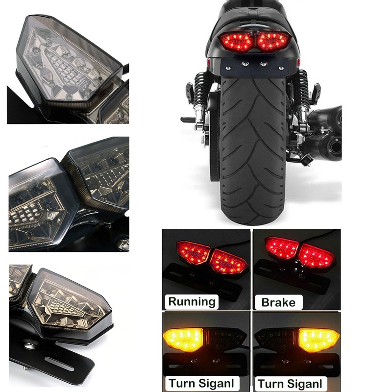 Motorcycle Tail Light, Motorcycle Integrated Brake Tail&Turn Signal Light with