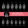 FITDON Pack of 240 Almond Nails Tips, Medium Full Cover