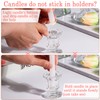 Lanttu Candlestick Holders Bulk, 12 Pcs Glass Candle Holders Set