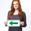Sigo Signs Left Side Green Arrow Sign, - 6x12