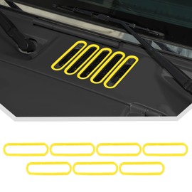 JeCar Yellow Hood Vent Trim Covers Fit for 2007-2018 Jeep Wrangler JK JKU 2/4-Door Exterior Accessories