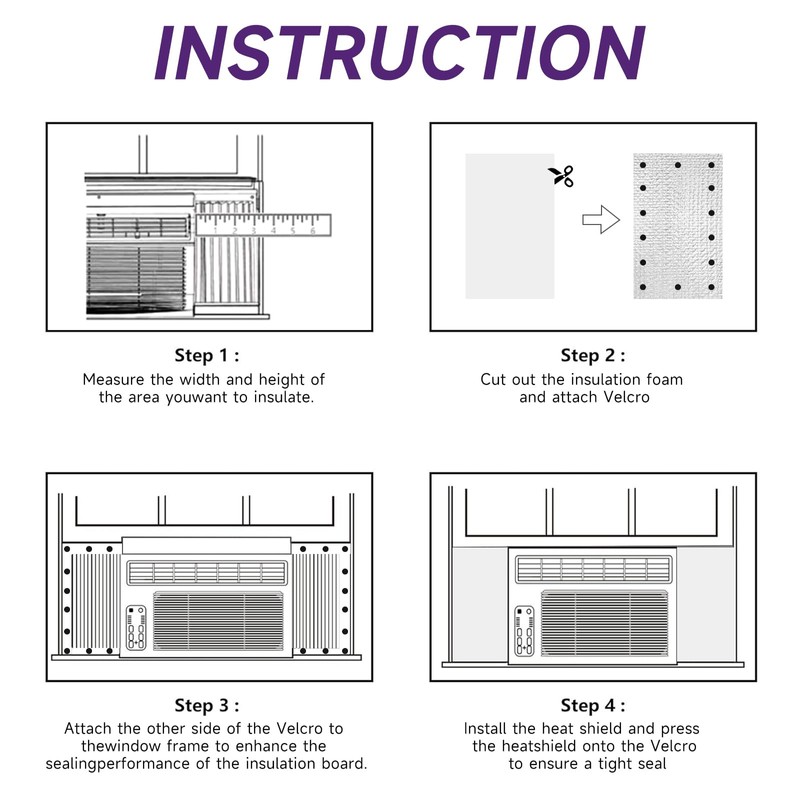 YYGCL Window Air Conditioner Insulated Foam Panels, Air Conditioner Window