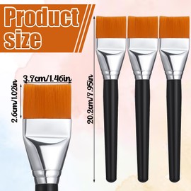 Pack of 5 Acrylic Brushes, High-Quality Acrylic Paint, Nylon Flat Brush, Easy Cleaning Brush Set, for Oil Painting, Watercolour Painting, Gouache Painting, Acrylic Painting, Body Painting