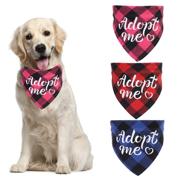 HACRAHO Dog Bandanas, 3 PCS Adopt Me Triangle Bibs Scarf