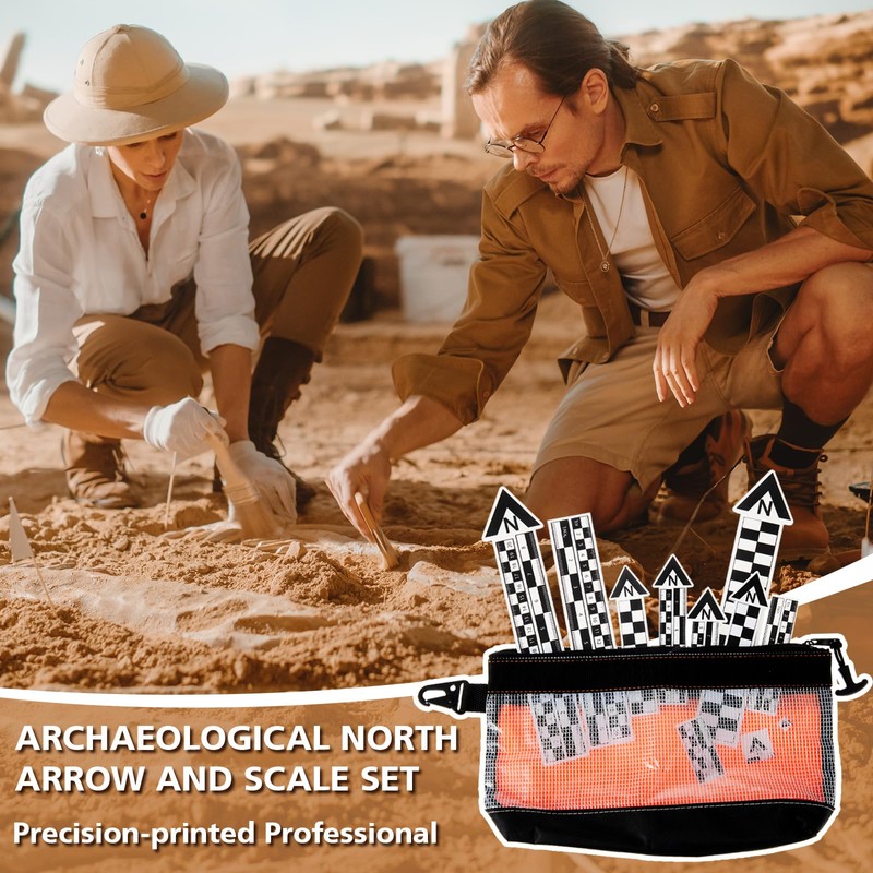 Maitys 12 Pack Archaeological North Arrow and Scale Set, Geology