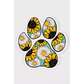 Cute Flower Paw Car Sticker Decals Vehicle Truck Bumper Window Wall Mirror Decoration 5"
