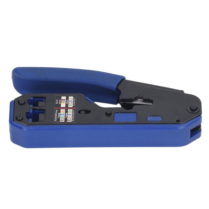 RJ45 Crimping Tool Kit Network Cable Ethernet Jack Pass Through