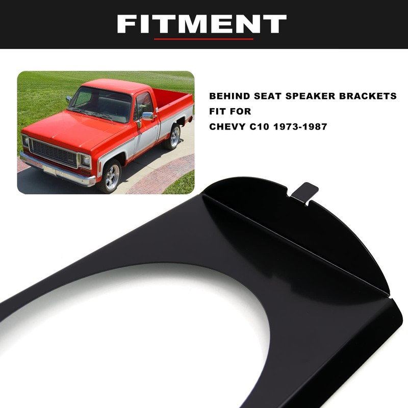 Sporacingrts Behind Seat Speaker Brackets Compatible with 1973-1987 Chevy GMC