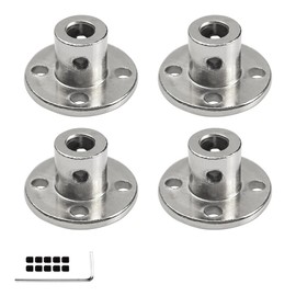 Runseaway 4Pcs 5mm Flange Coupling Connector, Rigid Guide Steel Shaft Coupler, High Hardness Guide Model Accessory for DIY RC Motor Axis Fittings