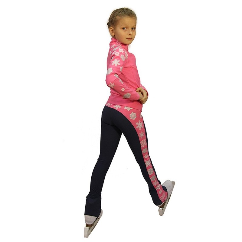 IceDress Figure Skating Outfit - Snowflake (Pink) (AS)