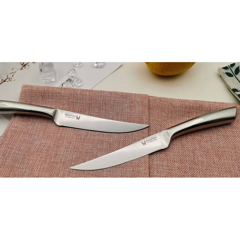 WALLOPTON Steak Knives Set of 8 - High Carbon Stainless