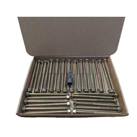 AJ Fixings - Box 25 FastDrive Heavy Duty Coach Screws - Hex Flange Head - Yellow Coated Landscaping Screw (6 x 80mm)