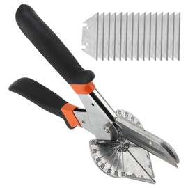 Mitre Shears 45 to 135 Degree, Wood Cutter Miter Shears, Gasket Shear for Cutting Soft Wood, Plastic, PVC and More, Including 15 Spare Blades