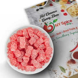 NY Spice Shop Cinnamon Bears Candy - 8 Ounce Hot and Spicy Cinnamon Bears Gummy - Chewy Candy Gummies Snacking, Gifting & Party Favors - Old Fashioned Chewy Candies - Healthy Snack for Kids & Adults