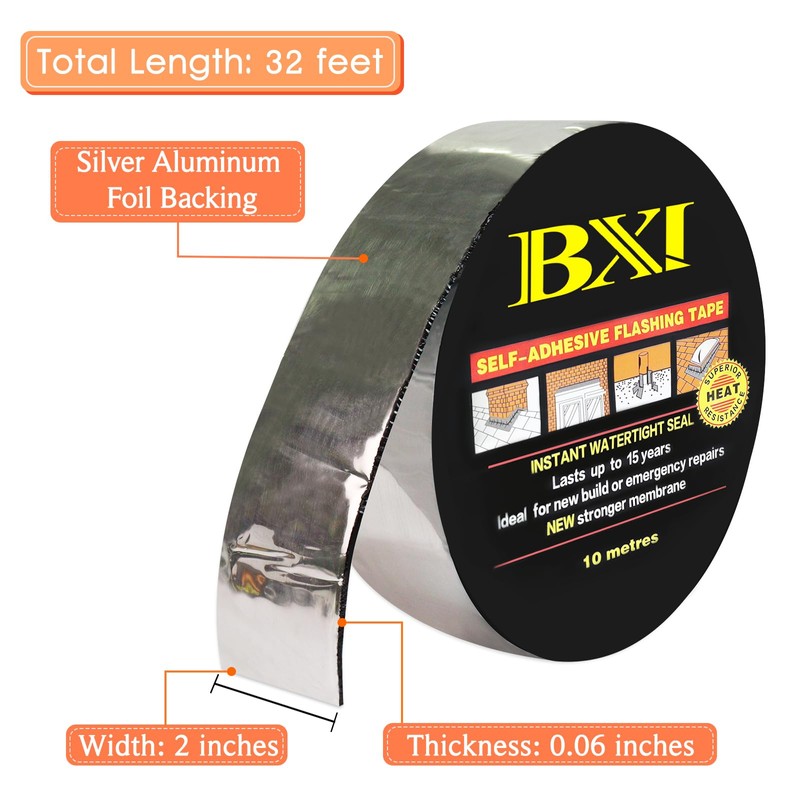 BXI Flashing Roll Tape Membrane, 2 inches X 32 Feet