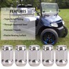 10L0L Golf Cart Wheel Lug Nuts Chrome Standard (16 Pack)