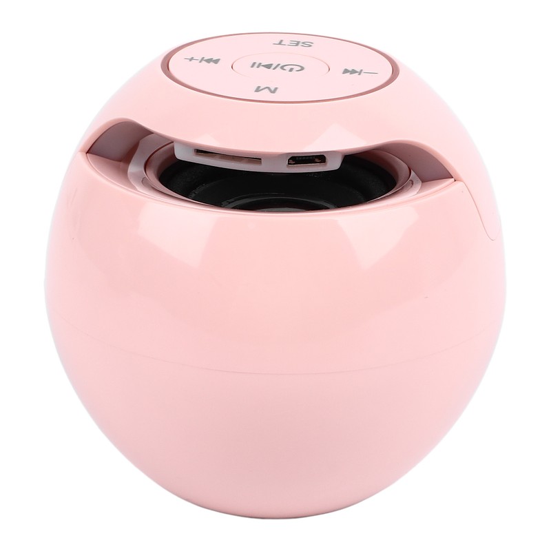 Bluetooth Clock Speaker Round Small Support Memory Card Wireless Alarm