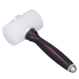 FECAMOS Martillo de nylon para artesanía en cuero, Mango de madera, Estructura firme, Absorción de rebote