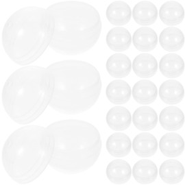 100pcs Clear Plastic Hanging Balls Fillable Ornament Ball Shatterproof Clear Decorative Baubles for Christmas Easter