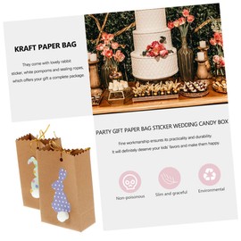 COLLBATH Easter Candy Pouches Set of 48 Lightweight Party Bags Easter Party Favor Bags Easter Supplies Easy to Carry