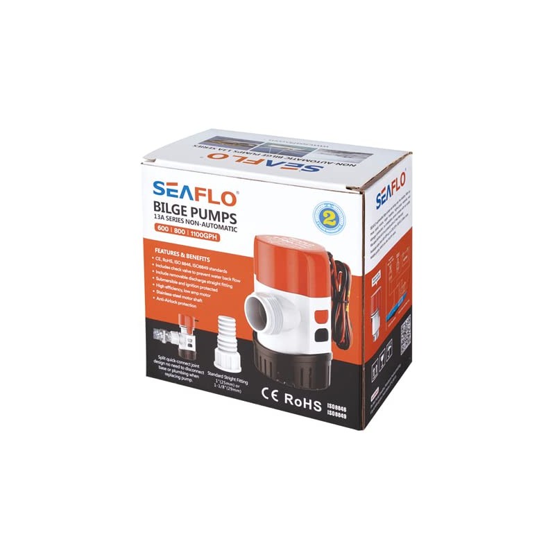 13A SERIES 1100GPH Non-Automatic Bilge Pump