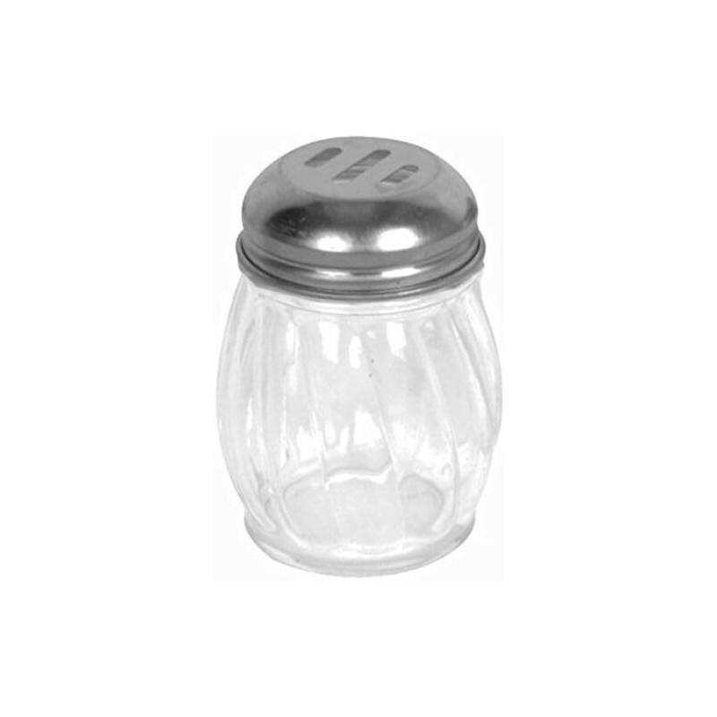 Great Credentials© Grated Cheese or Red Pepper Swirl Glass Shaker