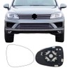 Passenger Side Mirror Replacement Glass for Volkswagen VW Touareg 2011-2017,Backing