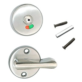 Indicator Door Lock Stainless Steel Vacant Engaged Privacy Indicator Lock Toilet Door Indicator Lock for Public Toilets and Public Bathrooms