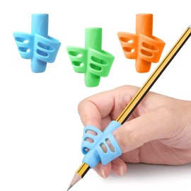 Pencil Grip for Kids, 3 Pieces, Posture Correction, Training, Writing Aid, Left and Right Hand, Convenient to Carry, Lightweight, For Kids, Toddlers, Preschoolers, Students, Special Needs