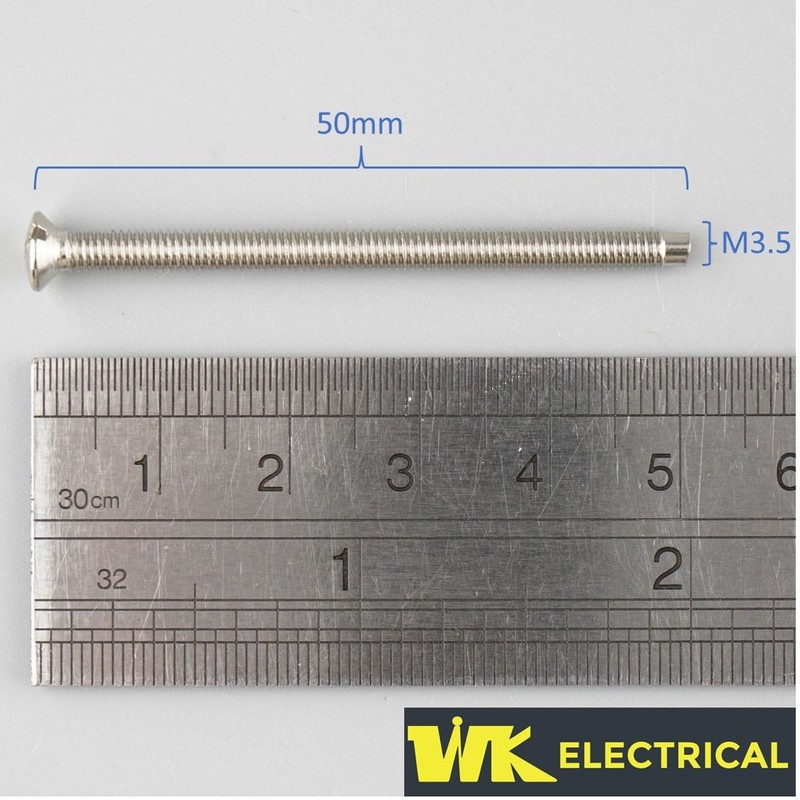 Machine Screws 100pcs for UK Wall Sockets - Raised Countersunk