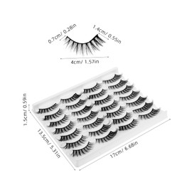minkissy Eyelash Clusters Natural Appearance Lashes 14 Pairs Lash Kit for Daily Party Use