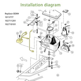 Upgraded Golf Cart Voltage Regulator Rectifier for Club Car DS & Carryall 1992-up Gas Cart, Replace OEM 1015777 102711201 102710101
