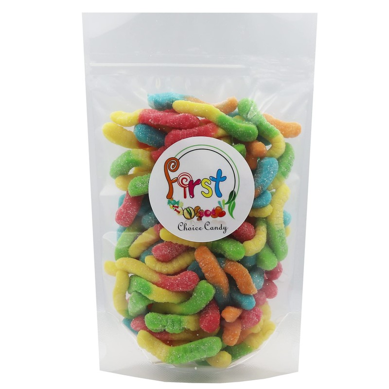 FirstChoiceCandy Sour Gummy Crawlers Candy (Neon Worms, 5 Pound (Pack