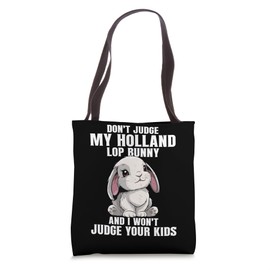 Holland Lop Bunny Stuffed Animal Plush Costume Lop Bunny Tote Bag