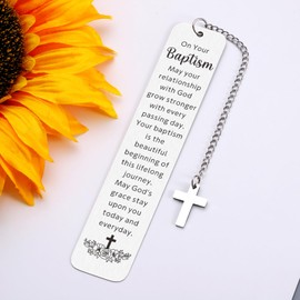 Easter Gifts for Women - Baptismal Gifts for Girl Boy, Baptism Bookmarks, Christening Gifts for Girls Kids, Precious Moments Baptism Bible, Rosary Catolicos Gifts, Libros Cristianos En Español