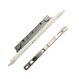 12" Sliding Patio Door Multipoint Mortise Lock Replacement with Keeper and Screws – Mortise Lock Mechanism for Sliding Glass Door Repair, Fix Broken Door Lock – White