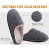Coface Men's Memory Foam Slippers Warm Plaid Slippers Fluffy Plush