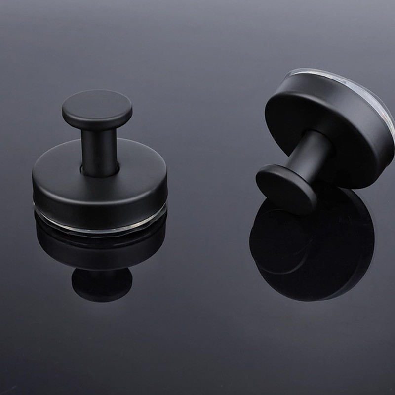 Suction Cup Hooks, Stainless Steel Waterproof Design, No-Drill Installation for