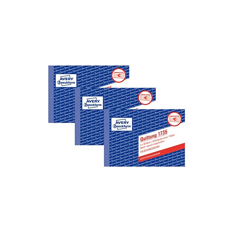 Avery Zweckform 1735 Receipt