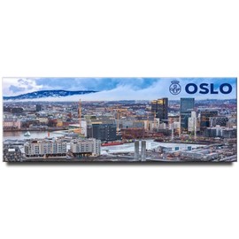 Oslo Panoramic Fridge Magnet Norway Travel Souvenir Scandinavia