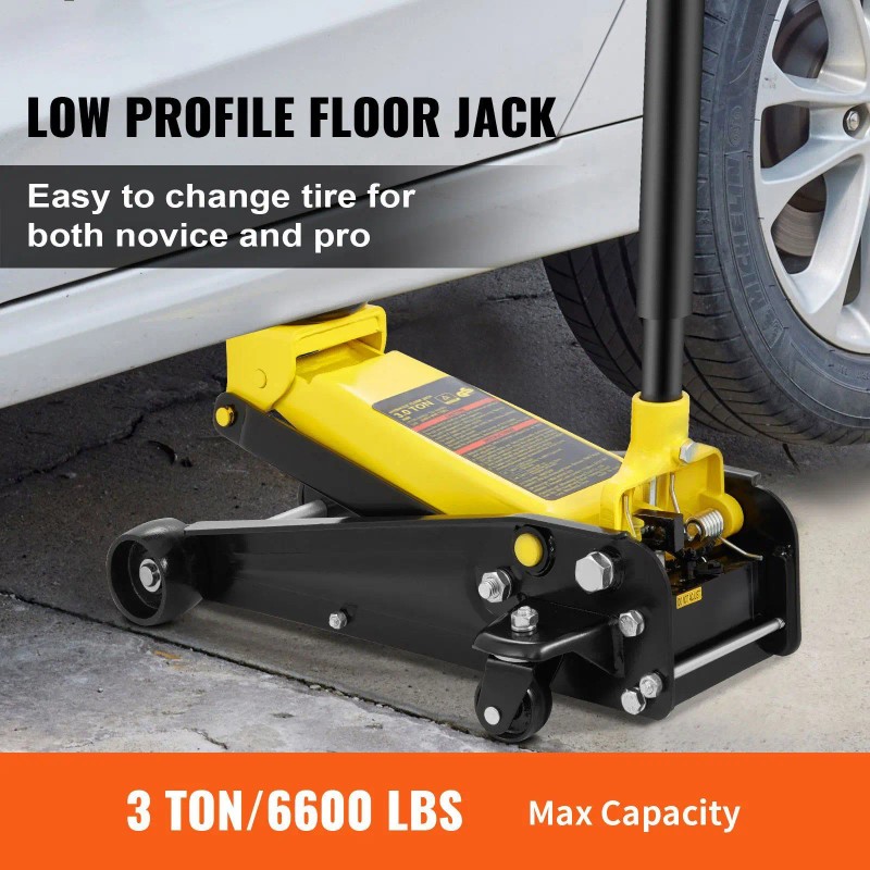 3 Ton Steel Hydraulic Floor Jack 12 In Min Height