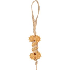 Flamingo Toy for Dogs, Guma Bone with Rope, Brown, 32 x 5.5 x 4 cm, Suitable for Puppies and Older Dogs, 100% Natural