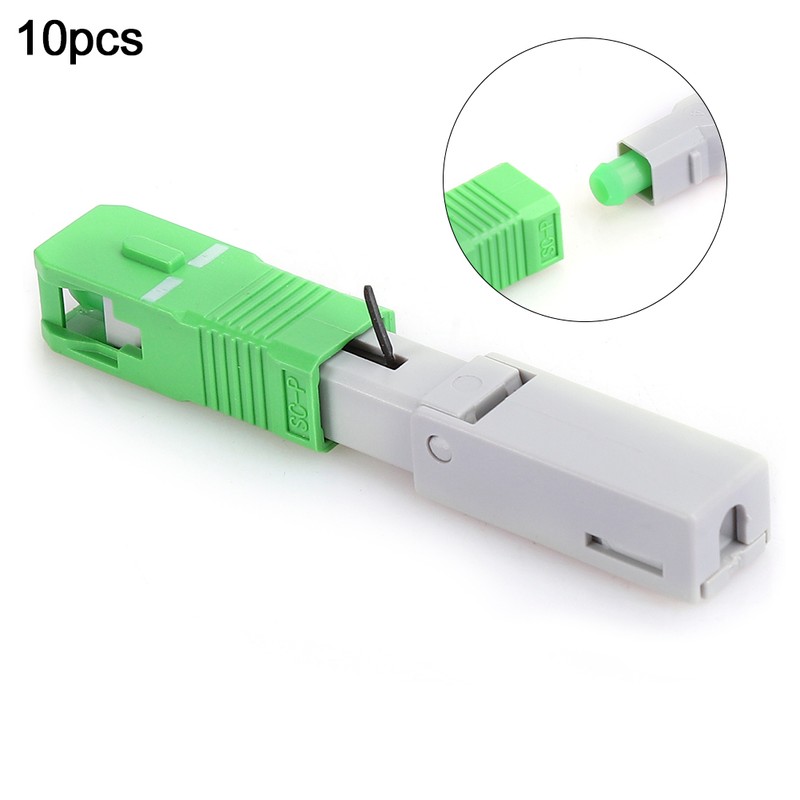 10Pcs Fiber Optic Quick Connector FTTH SC/APC Embedded Fast Cold