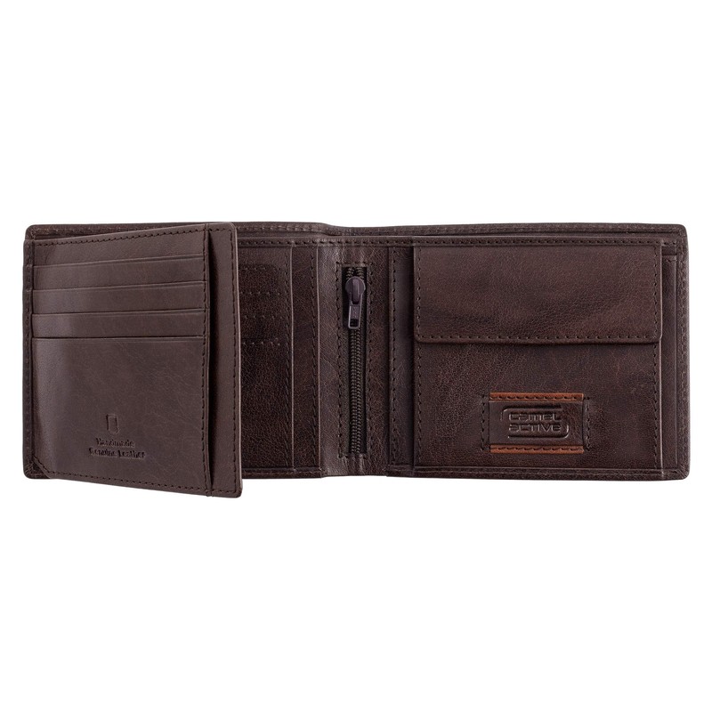 camel active Panama Herren Geldbörse Querformat Leder Mittelgroß Braun