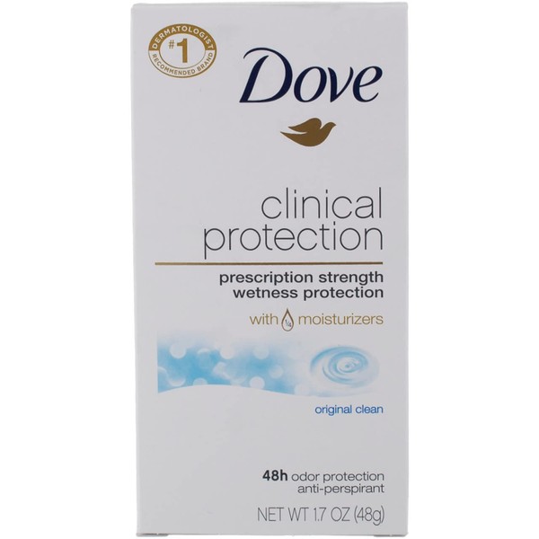 Dove Clinical Protection Anti-Perspirant Deodorant Solid Original Clean 1.70 oz (Pack of 6)