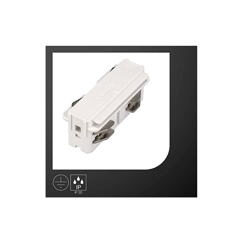 SLV EUTRAC Electric Longitudinal Connector, Traffic White, White