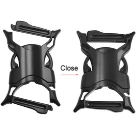 LUORNG 4PCS Detachable Line Connectors with Male Female Snap Hook Adjustable Quick Release Buckles Plastic Replacement Strap Buckles for Bags and Backpacks Inner Diameter 25mm for Rope Hanging Straps