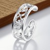 YVOETN Silver Toe Rings for Women Non Tarnish Adjustable Open